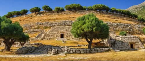 tiryns,mycenae,hierapolis,greek temple,garni,tholos,xanthos,messene,acrocorinth,amphipolis,mycenean,tirreni,pergamum,dacians,kythera,priene,shapiros,kentauros,delphi,ancient theatre,Art,Classical Oil Painting,Classical Oil Painting 30