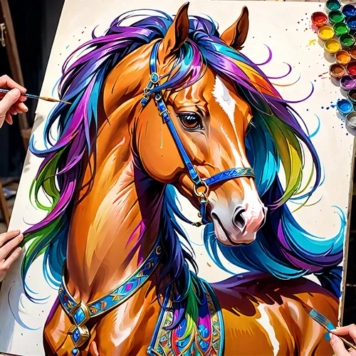 colorful horse,painted horse,unicorn art,colourful pencils,carnival horse,rainbow unicorn,dream horse,equine,colour pencils,colorfull,arabian horse,horse,my little pony,beautiful horses,belgian horse,equines,hand painting,portrait animal horse,color pencils,art painting,Anime,Anime,General