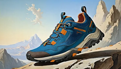 Describe a lightweight hiking shoe for a thrilling mountain adventure.,crampons,hiking shoe,climbing shoe,mountain boots,hiking shoes,downhill ski boot,hiking boot,hiking equipment,hiking boots,ski to