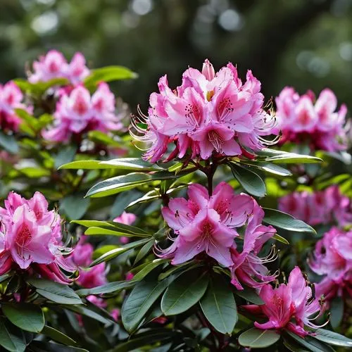 pink flowers blooming in the middle of a bush,rhododendron indicum,rhododendron,rhododendron kurume,azaleas,rhododendron kiusianum aso,rhododendrons