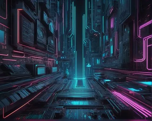 cybercity,neon arrows,cyberpunk,cyberscene,cyberia,tron,synth,cybertown,cyberworld,polara,80's design,metropolis,futuristic landscape,wavevector,synthetic,vapor,cyberspace,neon,futuristic,digitalism,Conceptual Art,Sci-Fi,Sci-Fi 05