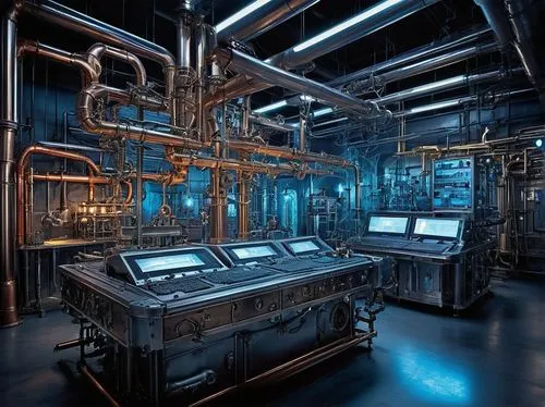 engine room,wartsila,turbogenerators,arktika,chemical laboratory,hvdc,precipitators,radiopharmaceutical,precipitator,cern,distillation,heavy water factory,lab,laboratory,turbogenerator,conduits,the boiler room,industrial plant,reactor,mining facility,Illustration,Realistic Fantasy,Realistic Fantasy 13