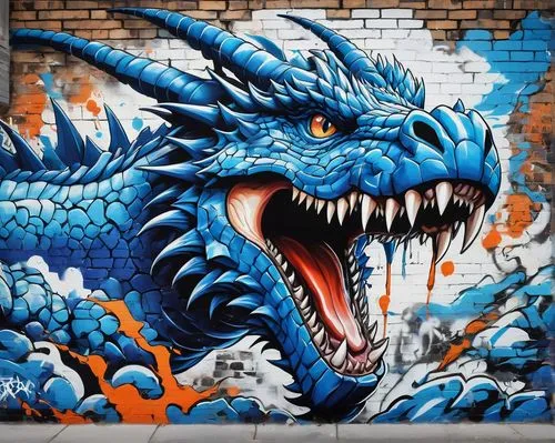 roa,graffiti art,painted dragon,graffitti,dragones,dragon,Conceptual Art,Graffiti Art,Graffiti Art 09