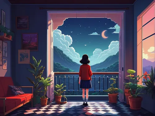 evening atmosphere,dream world,summer evening,the little girl's room,night sky,the night sky,fireflies,night scene,nightsky,dreamland,world digital painting,dreams,home or lost,dreams catcher,wonder,night light,falling stars,bedroom window,sci fiction illustration,nighttime,Art,Artistic Painting,Artistic Painting 31