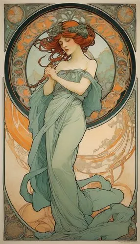 Modern Minimalist Newsletter,mucha,art nouveau,alfons mucha,art nouveau design,art nouveau frame,art nouveau frames,siren,art deco woman,rusalka,dryad,psyche,art deco frame,orange blossom,virgo,the sl