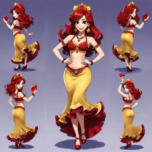 megara,lina,rumiko,bombshells,merari,flamenca,ranma,fujiko,sumitra,redbelly,cheongsam,diaochan,hula,leona,sona,yuexiu,ariel,carmela,yangmei,carmelita,Unique,Design,Character Design