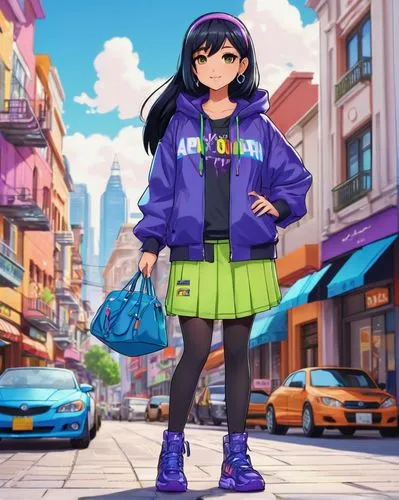 anime japanese clothing,fashionable girl,fashionable clothes,fashion girl,nico,colorful city,city trans,school clothes,anime cartoon,fashionista,street fashion,cute clothes,fashionable,shopping icon,anime girl,harajuku,parka,sonoda love live,anime 3d,naginatajutsu,Illustration,Japanese style,Japanese Style 02