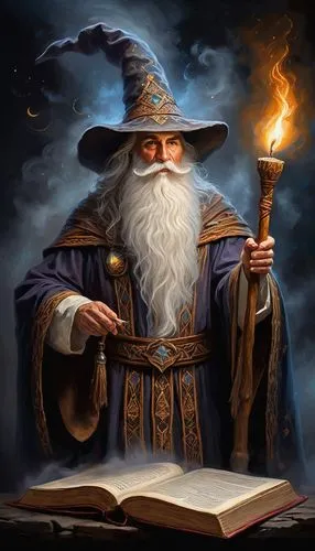 wizard,the wizard,sorcerer,magus,spellbook,magidsohn,magistrate,magic book,gandalf,wizardly,spellcasters,arcanjo,magic grimoire,magister,scholar,spells,halvdan,sorceror,raistlin,arslanagic,Conceptual Art,Oil color,Oil Color 22