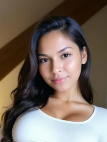 a woman with a white shirt on is posing,lumidee,filipino,laotian,filipina,jasmine sky,janel