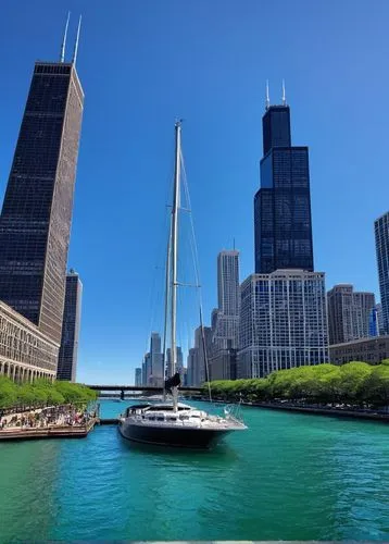 chicago,chicago skyline,chicagoland,chicagoan,lake michigan,lakefront,streeterville,navy pier,birds of chicago,mke,illinois,sears tower,federsee pier,lake shore,northwestern,wgci,dusable,kenosha,detriot,preckwinkle,Illustration,Realistic Fantasy,Realistic Fantasy 44