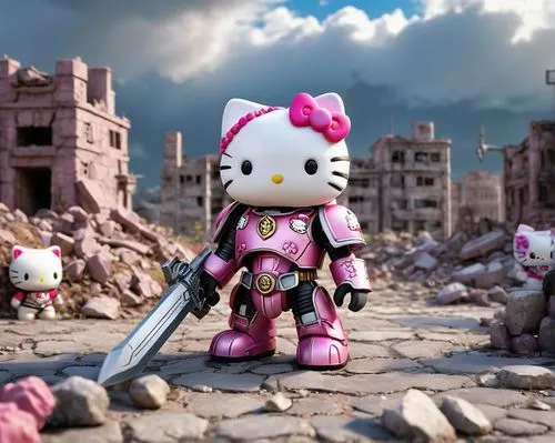 cat warrior,hello kitty,bomberman,postapocalyptic,madoka,doll cat,patrols,sanrio,kawaii patches,pink cat,post apocalyptic,defective protector,apocalyptic,tamaddon,momoiro,lost in war,korin,angels of the apocalypse,pussycats,nexon,Art,Classical Oil Painting,Classical Oil Painting 39