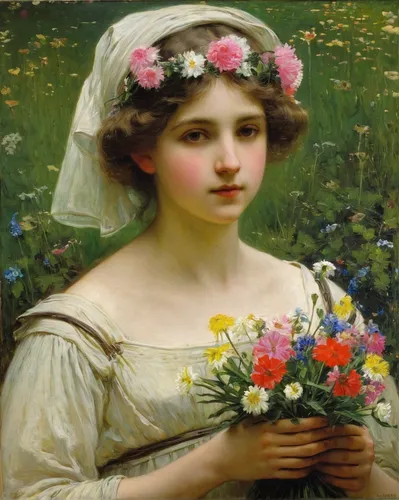 girl picking flowers,girl in flowers,bouguereau,holding flowers,beautiful girl with flowers,girl in the garden,wreath of flowers,picking flowers,flower girl,with a bouquet of flowers,splendor of flowers,flower delivery,fiori,floral garland,flower garland,bouquets,marguerite,flora,fine flowers,flowers of the field,Photography,Documentary Photography,Documentary Photography 31