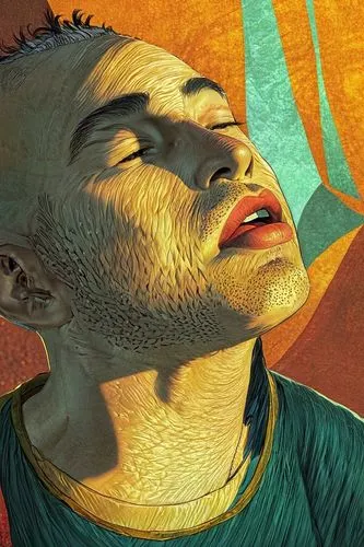 detail shot,sci fiction illustration,digital painting,world digital painting,digital illustration,digital artwork,digital art,mohawk,buzz cut,fantasy portrait,monk,digital drawing,medical illustration,game illustration,illustrator,berger picard,human head,vector illustration,book illustration,cancer illustration