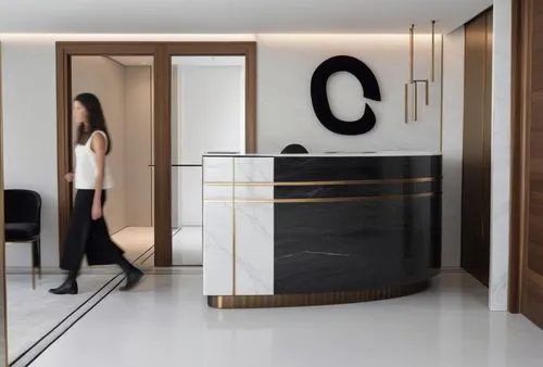 Elegante recepción de centro medico,interior modern design,luxury bathroom,search interior solutions,hinged doors,gaggenau,walk-in closet,Photography,General,Realistic