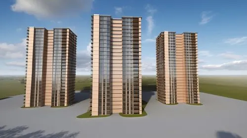 two tall buildings with a sky background and some grass,multistorey,urban towers,amrapali,antilla,residential tower,belapur,Photography,General,Realistic