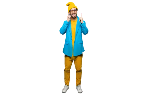 rain suit,onesie,raincoat,yellow jumpsuit,aa,high-visibility clothing,rain pants,yellow mushroom,parka,minion tim,yellow jacket,3d model,pubg mascot,smurf figure,tracksuit,orangina,hoodie,yellow and blue,3d figure,onesies,Conceptual Art,Oil color,Oil Color 19