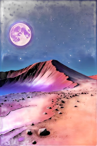 lunar landscape,desert background,moon valley,moonscape,moon and star background,purple landscape,desert landscape,desert desert landscape,dune landscape,dusk background,desert,valley of the moon,purple moon,desert planet,sossusvlei,barren,alien planet,moonscapes,red planet,landscape background,Conceptual Art,Daily,Daily 35