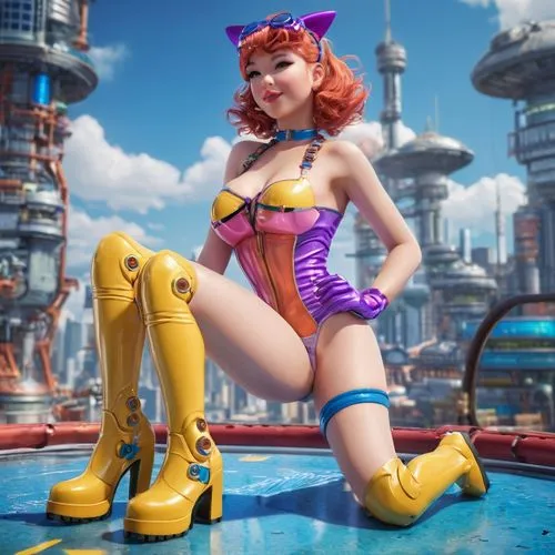 radebaugh,giganta,sportacus,teela,vi,bombshells,parodius,carmelita,3d fantasy,neith,cosplay image,fantasy woman,fantasy city,kittani,rockabella,retro girl,popmart,fantasy girl,madelyne,pin-up girl,Illustration,Japanese style,Japanese Style 02