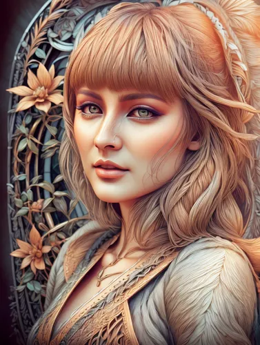 fantasy portrait,fairy tale character,celtic queen,fantasy art,fae,fantasy woman,fantasy picture,faery,princess anna,fairy tale icons,artemisia,merida,fantasy girl,violet head elf,portrait background,faerie,custom portrait,elza,girl portrait,world digital painting