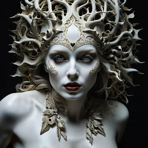 medusa,dryad,headpiece,enchantress,medusa gorgon,the enchantress,faun,dryads,bodypainting,headdress,durga,sirene,priestess,headress,gorgon,demoness,hekate,amidala,naiad,body painting,Photography,General,Natural