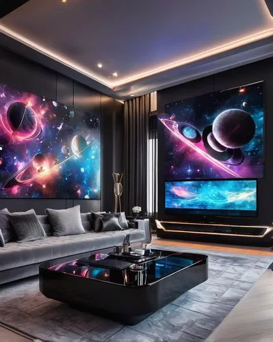 plasma tv,great room,modern decor,modern living room,livingroom,living room,game room,living room modern tv,modern room,interior design,televisions,contemporary decor,tv set,bonus room,apartment lounge,smart tv,space art,family room,spaceship interior,interior decoration,Conceptual Art,Sci-Fi,Sci-Fi 30