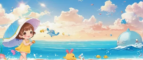 children's background,kawaii people swimming,dolphin background,cute cartoon image,easter background,mermaid background,underwater background,ocean background,anime 3d,cartoon video game background,background image,summer background,3d background,sea-life,beach background,fairy world,dolphinarium,paper boat,background vector,birthday banner background,Illustration,Japanese style,Japanese Style 01