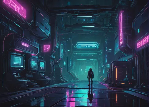 cyberpunk,scifi,futuristic landscape,cyber,sci - fi,sci-fi,futuristic,sci fiction illustration,cyberspace,sci fi,vapor,dystopia,neon,neon lights,neon light,dystopian,neon coffee,neon ghosts,ufo interior,echo,Illustration,Japanese style,Japanese Style 06