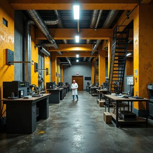 factory hall,workbenches,metalworks,industrial hall,foundry,warehouse,printing house,officine,laboratories,mailroom,empty factory,manufactory,laboratorio,fanuc,museum of technology,fabrika,brickworks,usine,waggonfabrik,athens art school