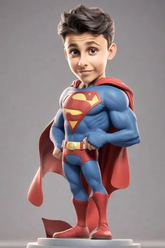 Funny Pixar style cartoon
caricaturist  
caricature  
cartoon character  
Super man animaision. Disny. Funny

,3d figure,superman,figurine,super man,actionfigure,3d model,figure of justice,kid hero,ga