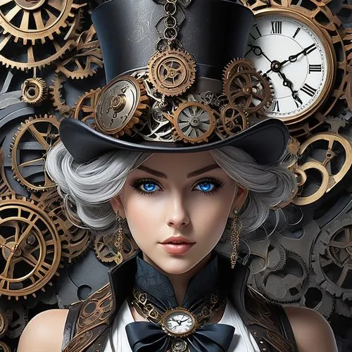 steampunk,clockmaker,steampunk gears,clockwork,ornate pocket watch,pocketwatch,Illustration,Black and White,Black and White 08