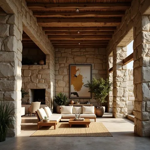 travertine,wooden beams,natural stone,sandstone wall,fireplaces,stone wall,fireplace,fire place,hovnanian,stucco wall,stoneworks,luxury home interior,contemporary decor,amanresorts,natuzzi,outdoor furniture,living room,loggia,stone floor,alcove