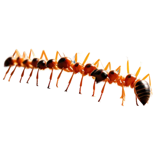 Small ants, marching in line, shiny exoskeletons, tiny eyes, antennae, busy actions, carrying food, brown color, detailed texture, macro photography, bright lighting, shallow depth of field, warm colo