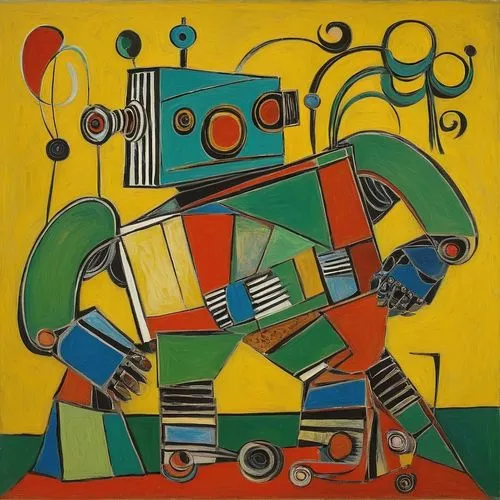 paolozzi,bibbins,britto,cubists,cubist,abstract cartoon art,man with a computer,brauner,leger,kandinsky,hundertwasser,voulkos,nevelson,miro,duberman,picasso,rabinovitch,breunig,corbusier,itten,Art,Artistic Painting,Artistic Painting 05