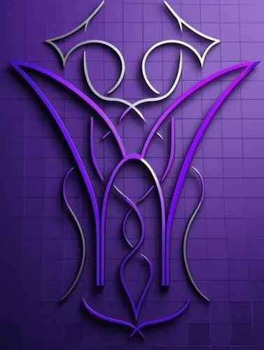 an artistically designed logo that has been placed on a wall,wall,wavelength,purple wallpaper,purple background,defends,vel,Unique,Design,Logo Design