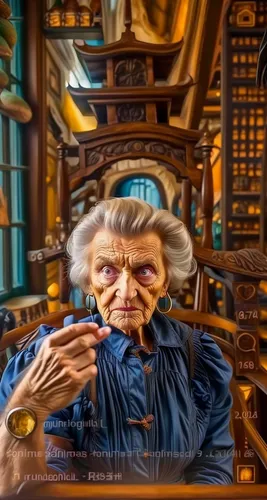 elderly lady,elderly person,computer art,eleven,old woman,man with a computer,organist,compute,clockmaker,kontroller,librarian,grandfather clock,grandma,grandmother,trip computer,einstein,albert einstein,geppetto,woman eating apple,hdr