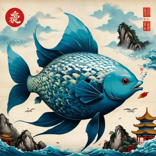 In the heart of the city, a majestic fish with a majestic grin catches the eye. The image reveals a peculiar figure as a fish, named Xiaoxue, speaks through an image of the depths of China. The first-