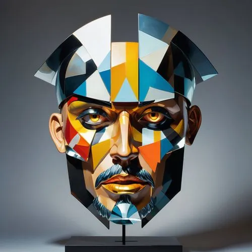 cubist,nielly,laibin,steel sculpture,cubists,cubisme,Art,Artistic Painting,Artistic Painting 45