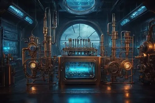 distillation,engine room,clockmaker,candlemaker,apothecary,scientific instrument,chamber,laboratory oven,organ sounds,music box,the boiler room,pipe organ,alchemy,laboratory,heavy water factory,furnace,ornate room,fractal environment,potions,chemical laboratory,Illustration,Realistic Fantasy,Realistic Fantasy 13