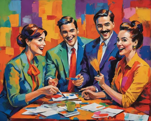 business people,board game,advisors,social group,oil painting on canvas,financial advisor,business women,advertising agency,consultants,corporate,place of work women,white-collar worker,employees,tabletop game,abstract corporate,car dealer,dealer,group of people,neon human resources,businesswomen,Conceptual Art,Oil color,Oil Color 25