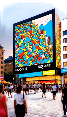 jumbotron,digiart,colorama,jcdecaux,cool pop art,pop art style,videoboard,kidoodle,pop art background,cartoon video game background,khreshchatyk,digital advertising,discoideum,wenceslas square,pop art,daktronics,croisette,pop art effect,popart,illuminated advertising,Illustration,Black and White,Black and White 05