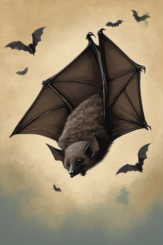 Bats are the only mammals that are able to maintain a sustained flight.,vampire bat,big brown bat,pipistrelles,tropical bat,hanging bat,little brown myotis,bats,fruit bat,bat,common pipistrelle,megaba