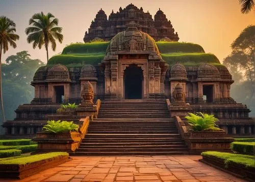 phanom,vimana,bhubaneshwar,angkor wat temples,chhatri,angkor,cambodia,konark,belur,angkor wat,banteay,ellora,angkor thom,khajuraho,somtum,mahaparinirvana,hampi,tempel,parinirvana,sea shore temple,Illustration,Retro,Retro 03