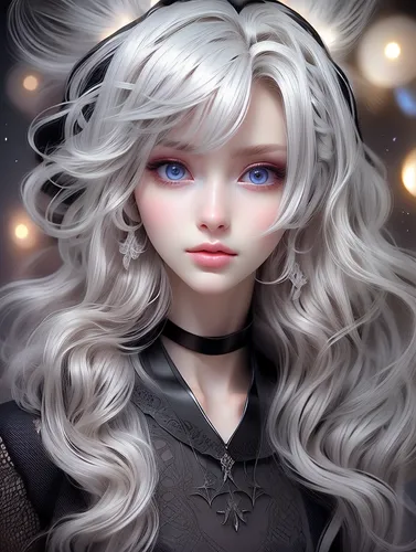 doll's facial features,artist doll,painter doll,female doll,white rose snow queen,realdoll,a200,fantasy portrait,porcelain doll,violet head elf,fashion doll,alice,eglantine,fairy tale character,girl doll,3d fantasy,marionette,silvery,designer dolls,tumbling doll