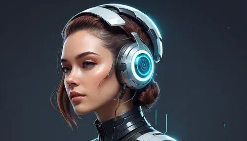 wireless headset,headset,headset profile,bluetooth headset,headsets,cyborg,headphone,wireless headphones,echo,headphones,audio player,ai,sci fiction illustration,music player,cybernetics,music background,robot icon,vector girl,futuristic,cyberpunk,Conceptual Art,Daily,Daily 07