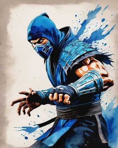 subzero,kitana,raziel,mkx,kenshi,kuei,shinobi,blue demon,xiahou,yasuo,niten,mcninja,kendo,kombat,garrison,ninjas,shaolin,streetfighter,strider,tsung,Illustration,Paper based,Paper Based 07