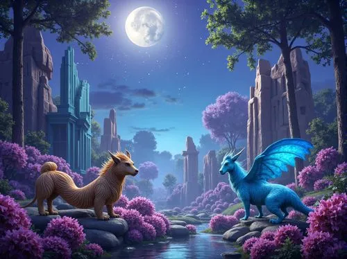 fantasy picture,pegasi,unicorn background,fantasy landscape,bremen town musicians,pegasys,3d fantasy,fantasy art,fairyland,fairy tale,fantasy animal,children's background,ponies,unicorn art,changelings,fairy world,mythical creatures,skyclan,a fairy tale,pony farm