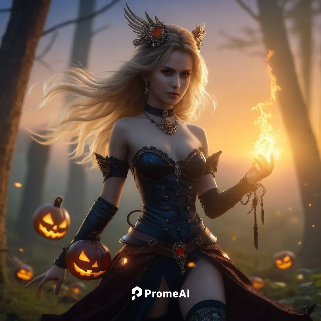 an illustration of a lady holding a ball,halloween background,halloween wallpaper,halloween witch,halloween black cat,samhain,cirta,Photography,General,Realistic