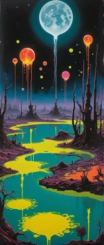 mushroom landscape,acid lake,alien world,alien planet,mushroom island,ufos,psychedelic art,ufo,glow in the dark paint,atomic bomb,mushroom cloud,futuristic landscape,mushrooms,planet alien sky,psychedelic,cosmos field,ufo interior,aurora borealis,planets,atomic age,Conceptual Art,Graffiti Art,Graffiti Art 10