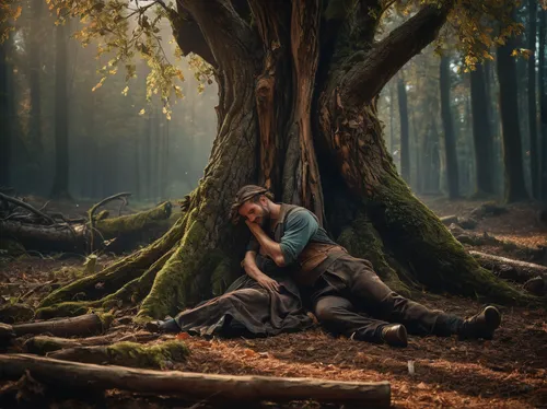 romantic scene,a fairy tale,love in the mist,insurgent,ballerina in the woods,fairytale,enchanted forest,the girl next to the tree,shepherd romance,fairy tale,in the forest,forest background,amorous,girl with tree,forest of dreams,nature and man,conceptual photography,entwined,nature love,idyll,Photography,General,Fantasy