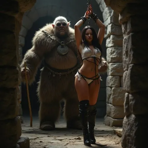 stoick,Princess,Underwear,Chained,Dungeon,Ogre